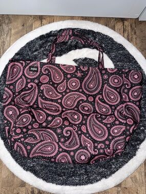 Asylum Pink Paisley Tote Bag - Black & Pink